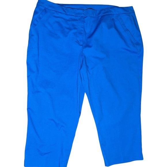 Lane Bryant Blue Cropped Pants Women’s 22 Plus Size Capri Preppy Chic - Picture 1 of 4